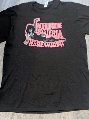 Gildan Black Tee with Pink & White Jessie Murph Graphic